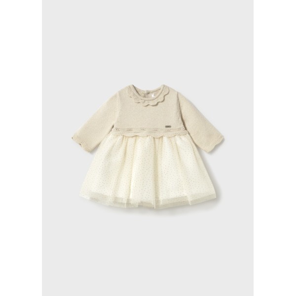 ROPA VESTIDO BEBE NIÑA MAYORAL TRICOT Y TUL 