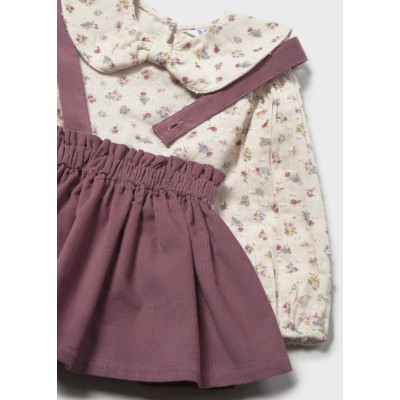 ROPA CONJUNTO FALDA BEBE NIÑA MAYORAL CON TIRANTES 