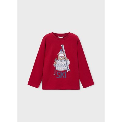 ROPA CAMISETA NIÑO MAYORAL M/L PRINT OSO SKI 