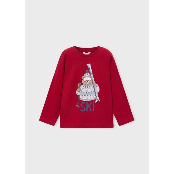 ROPA CAMISETA NIÑO MAYORAL M/L PRINT OSO SKI 