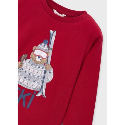 ROPA CAMISETA NIÑO MAYORAL M/L PRINT OSO SKI 