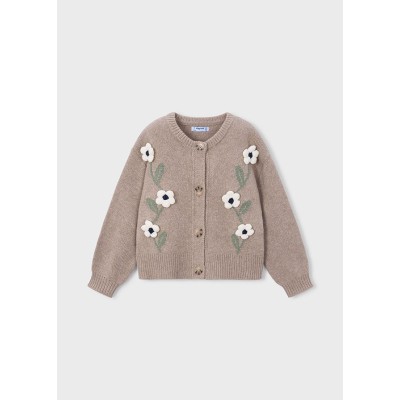 ROPA CHAQUETA NIÑA MAYORAL TRICOT FLORES 