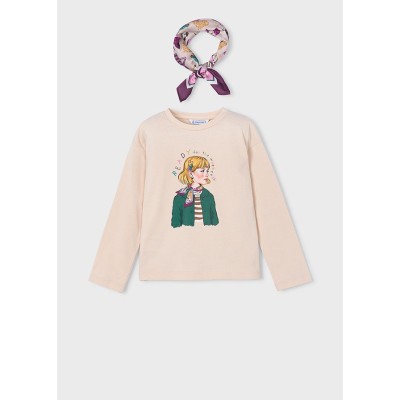 ROPA CAMISETA NIÑA MAYORAL M/L PAÑUELO 