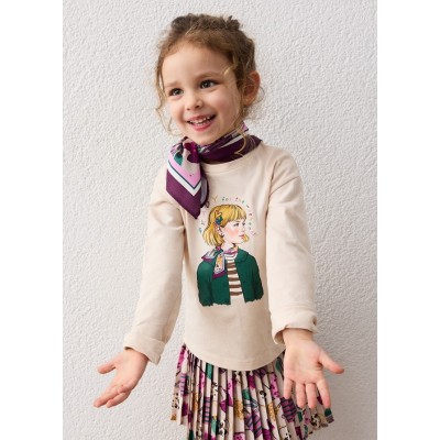 ROPA CAMISETA NIÑA MAYORAL M/L PAÑUELO 