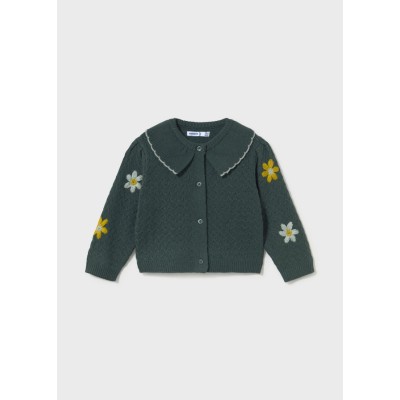 ROPA CHAQUETA BEBE NIÑA MAYORAL TRICOT FLORES BORDADAS 