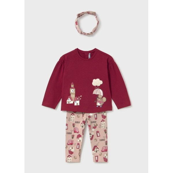 ROPA CONJUNTO LEGGINGS BEBE NIÑA MAYORAL CON DIADEMA 