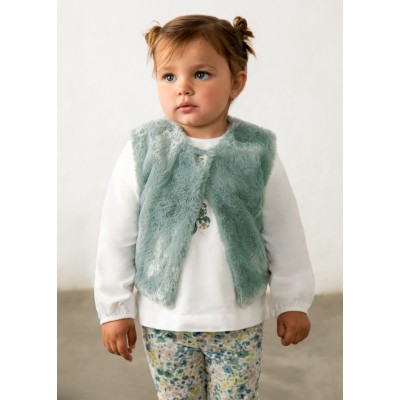 ROPA CONJUNTO LEGGINGS BEBE NIÑA MAYORAL CHALECO PELO 