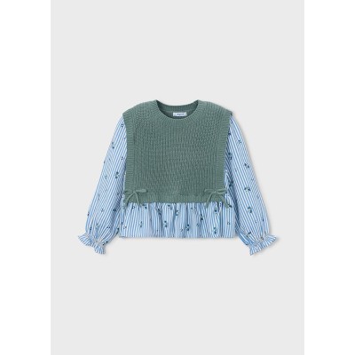 ROPA TOP NIÑA MAYORAL CHALECO COMBINADO 