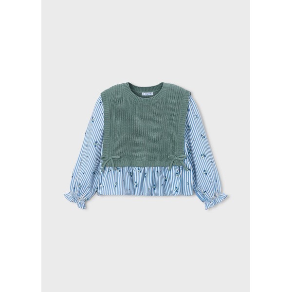 ROPA TOP NIÑA MAYORAL CHALECO COMBINADO 