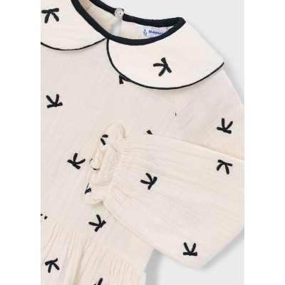 ROPA BLUSA NIÑA MAYORAL BORDADA LAZOS 