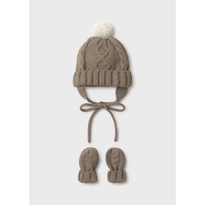 ROPA CONJUNTO GORRO BEBE NIÑA MAYORAL MANOPLAS TRICOT 