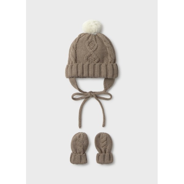 ROPA CONJUNTO GORRO BEBE NIÑA MAYORAL MANOPLAS TRICOT 