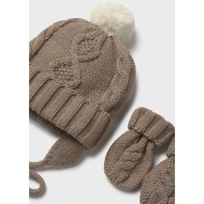 ROPA CONJUNTO GORRO BEBE NIÑA MAYORAL MANOPLAS TRICOT 