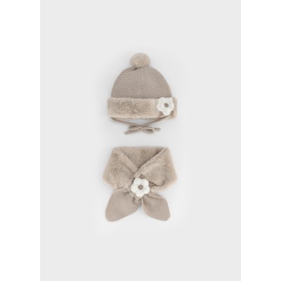 ROPA CONJUNTO GORRO BEBE NIÑA MAYORAL BUFANDA CON PELO 