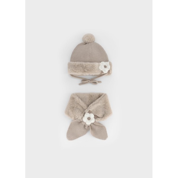 ROPA CONJUNTO GORRO BEBE NIÑA MAYORAL BUFANDA CON PELO 
