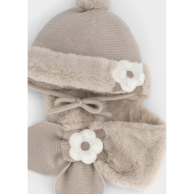 ROPA CONJUNTO GORRO BEBE NIÑA MAYORAL BUFANDA CON PELO 
